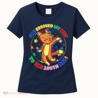 Groovy Cat 100th Day of School Women's T-Shirt thumb 0