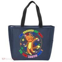 Groovy Cat 100th Day of School Tote Bag thumb 0
