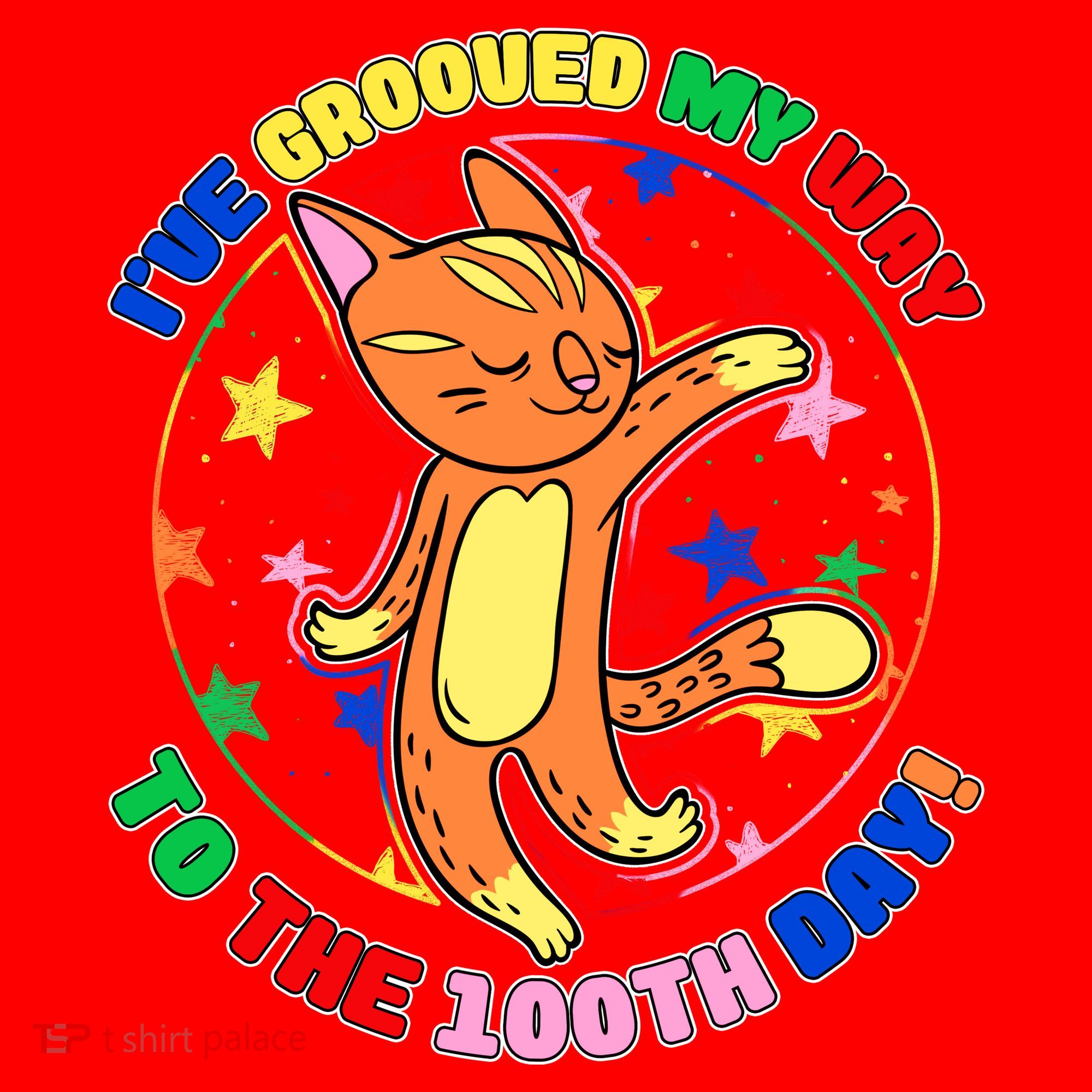 Groovy Cat 100th Day of School Santa Hat