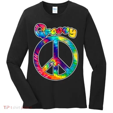 Groovy Peace Sign Women's Long Sleeve Shirt