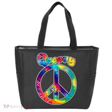Groovy Peace Sign Tote Bag