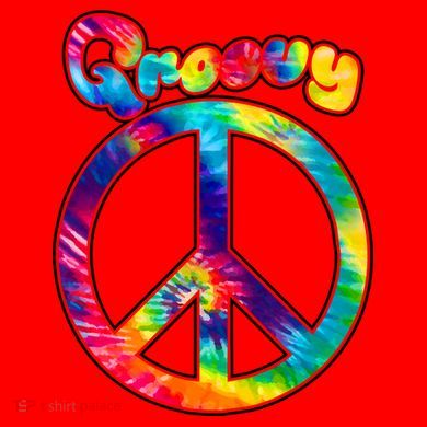 Groovy Peace Sign Santa Hat