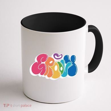 Groovy Retro Colorful Coffee Mug back