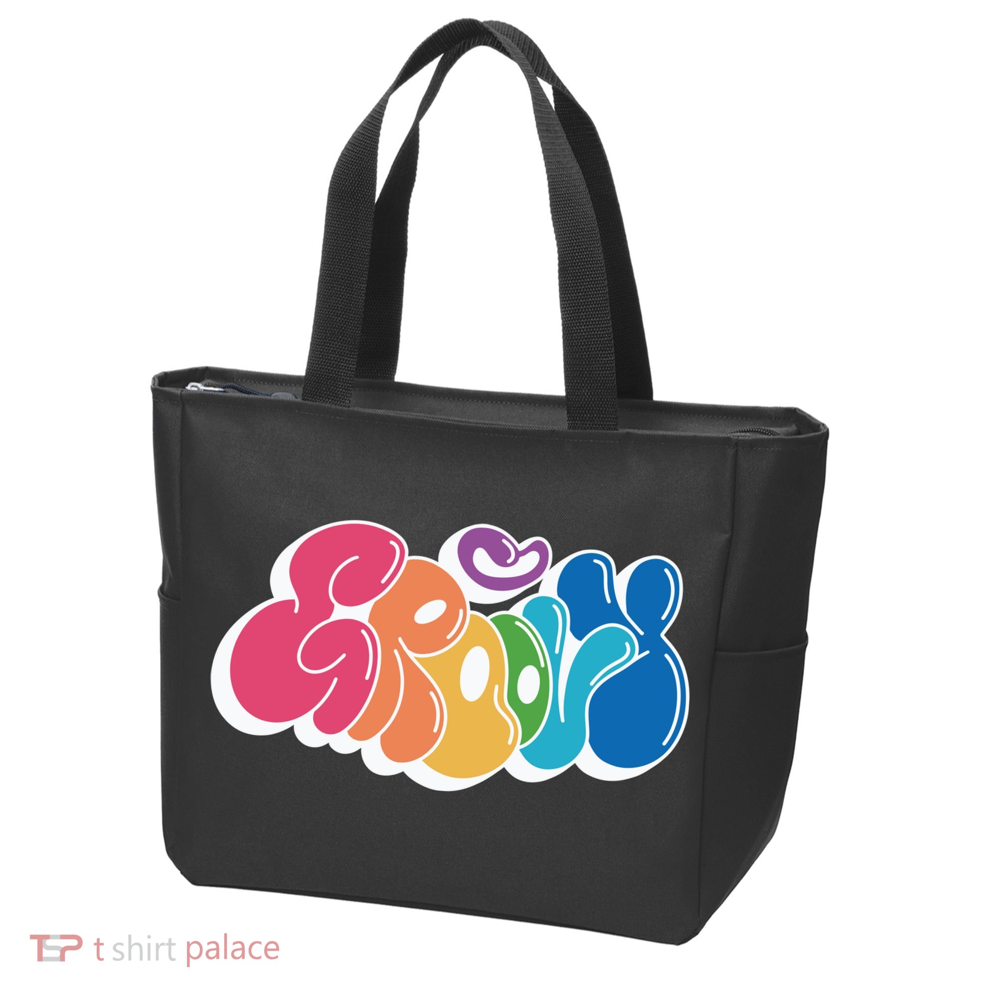 Groovy Retro Colorful Tote Bag