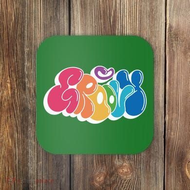 Groovy Retro Colorful Coaster