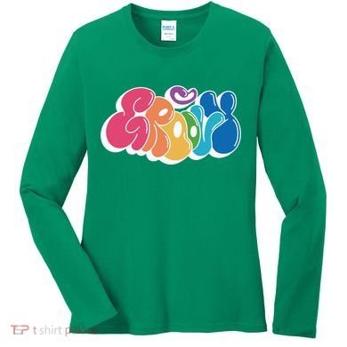 Groovy Retro Colorful Women's Long Sleeve Shirt