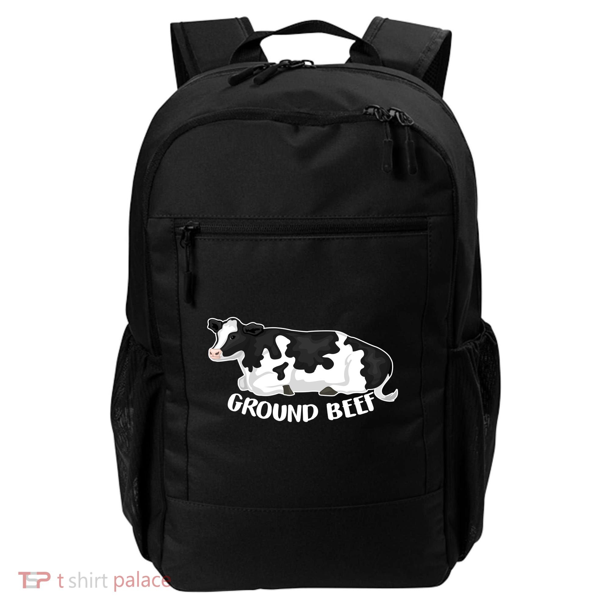 Ground Beef Funny Cow Backpack