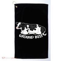 Ground Beef Funny Cow Golf Towel thumb 0