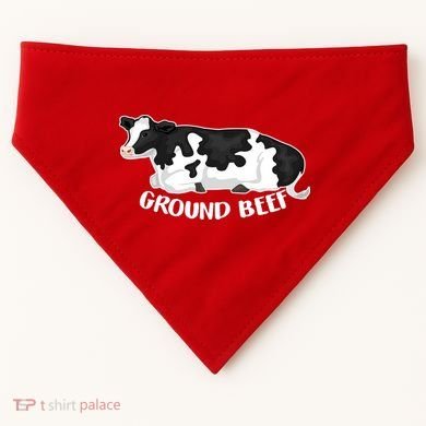 Ground Beef Funny Cow USA-Made Doggie Bandana