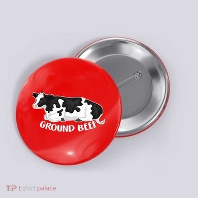 Ground Beef Funny Cow Button