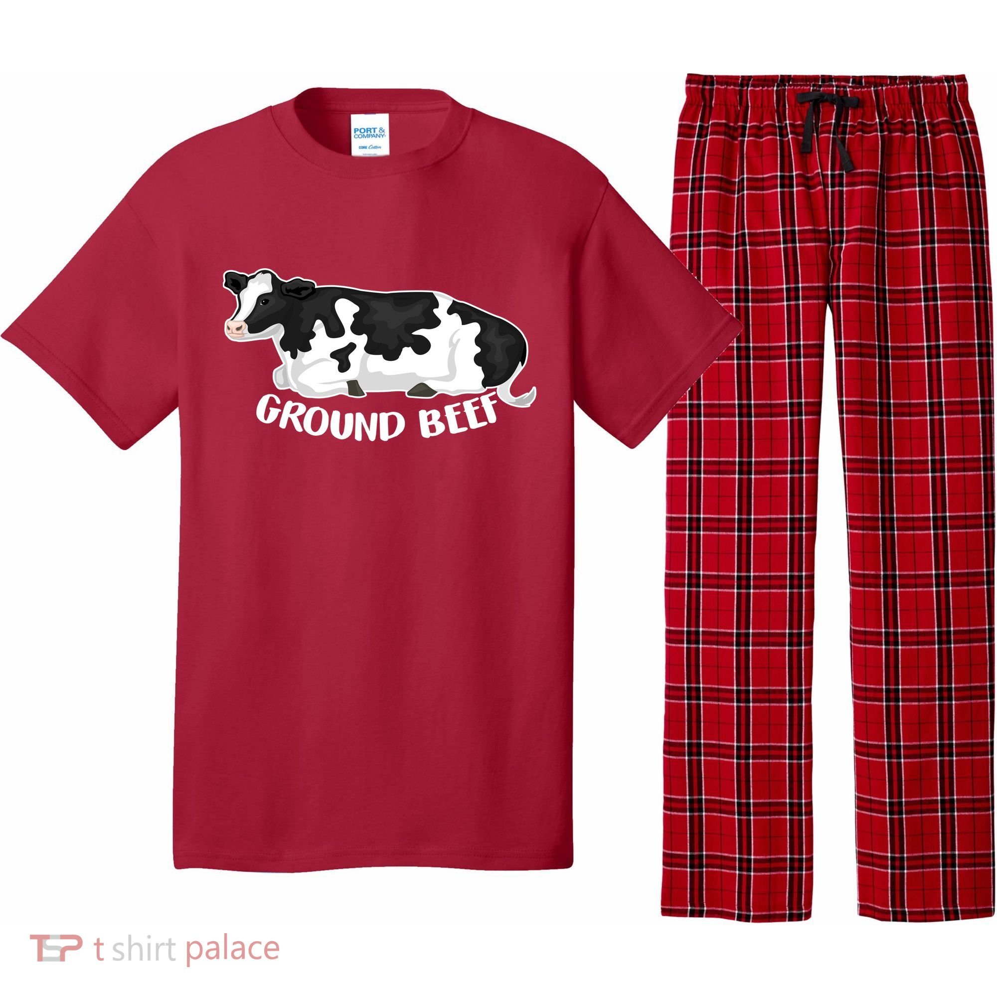 Ground Beef Funny Cow Pajama Set