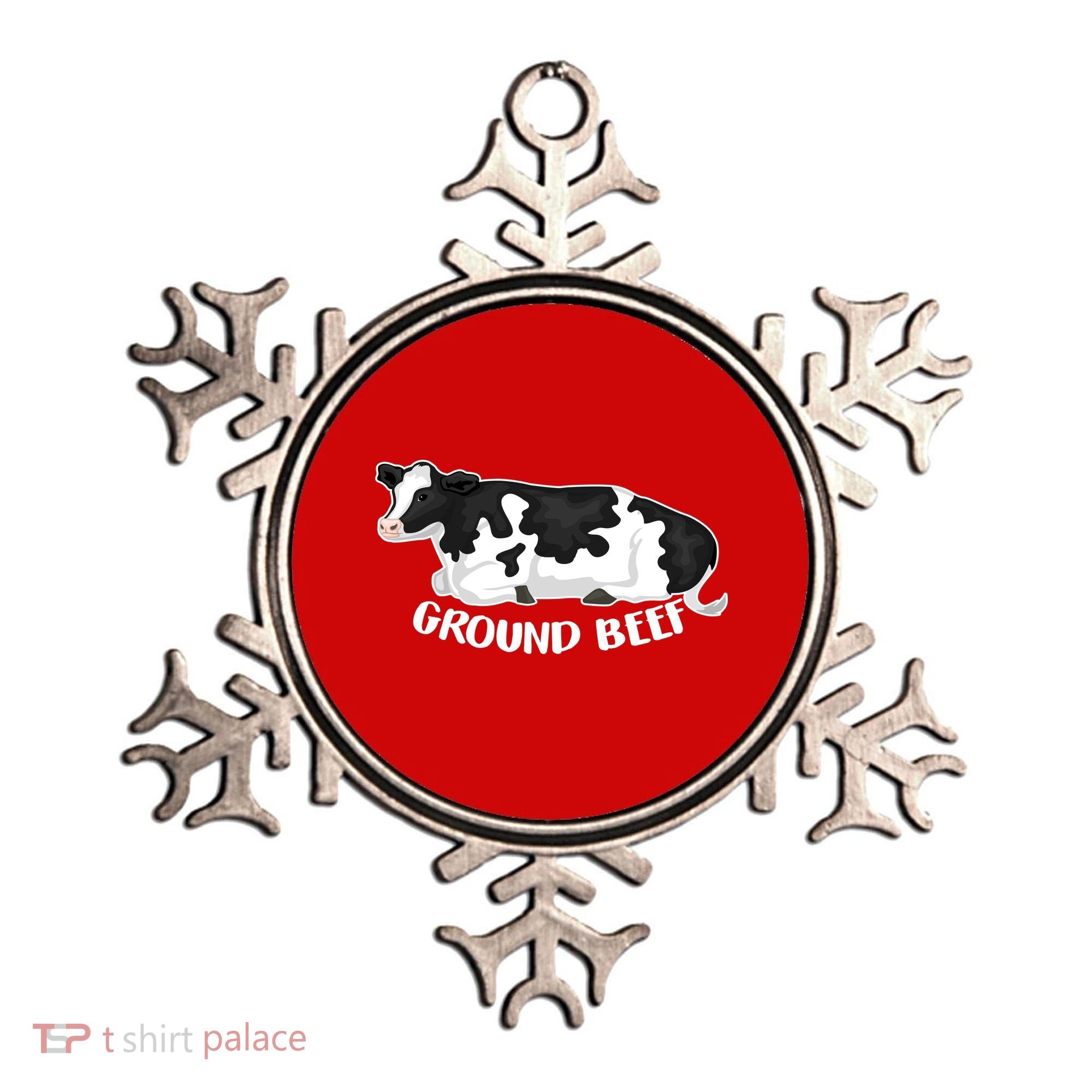 Ground Beef Funny Cow Ornament