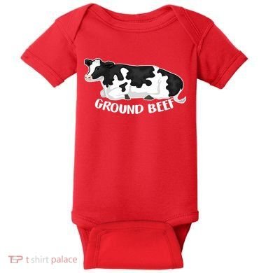Ground Beef Funny Cow Baby Bodysuit