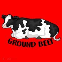 Ground Beef Funny Cow Santa Hat thumb 1