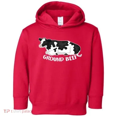 Ground Beef Funny Cow Toddler Hoodie