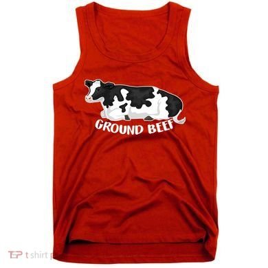 Ground Beef Funny Cow Tank Top