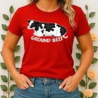 Ground Beef Funny Cow Women's T-Shirt thumb 2