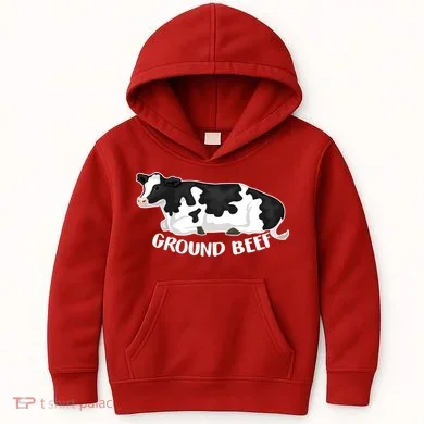 Ground Beef Funny Cow Kids Hoodie