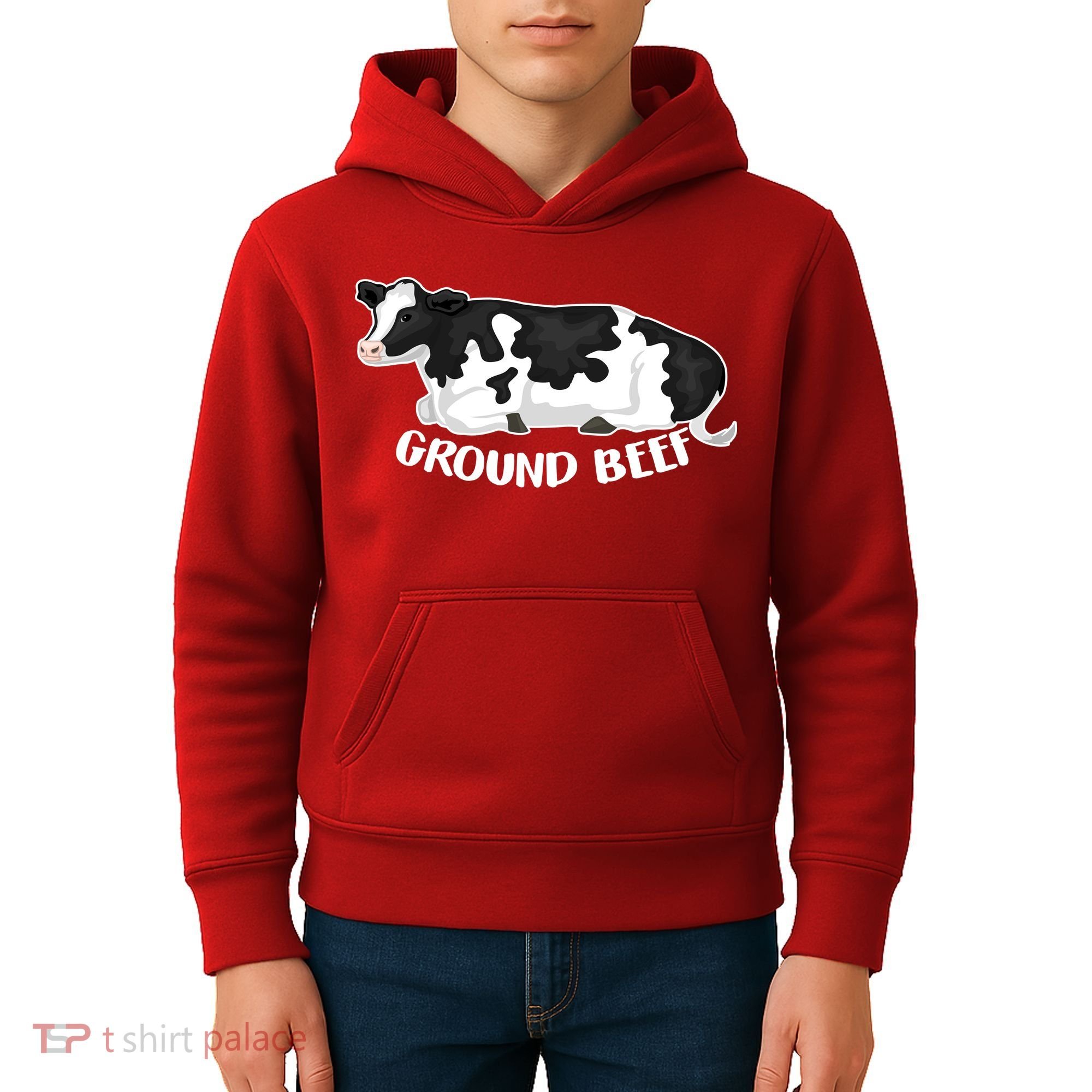 Ground Beef Funny Cow Kids Hoodie