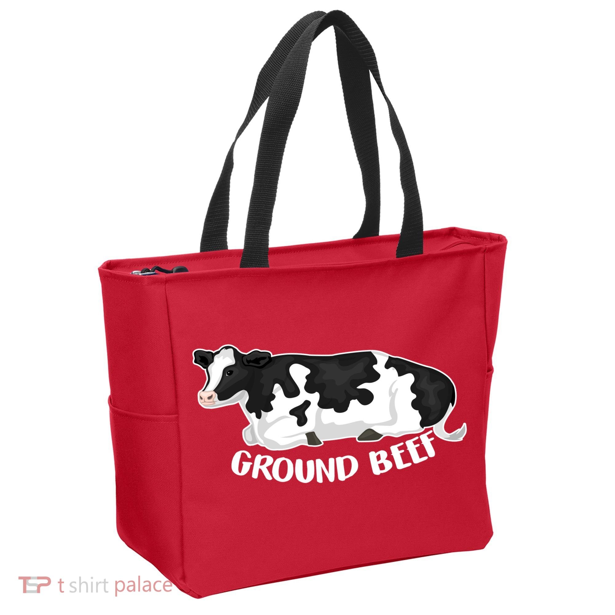 Ground Beef Funny Cow Tote Bag