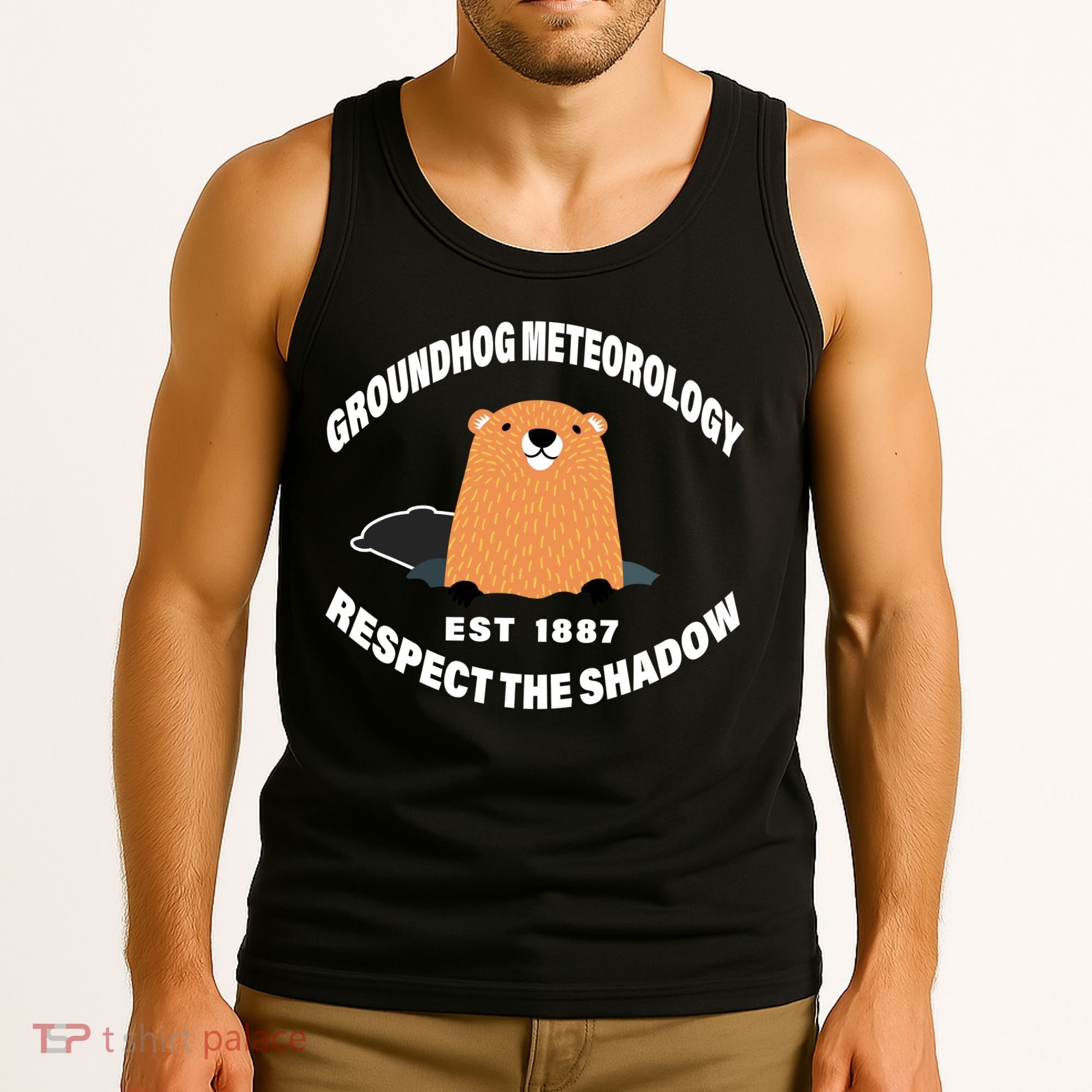 Groundhog Meteorology Respect The Shadow Tank Top