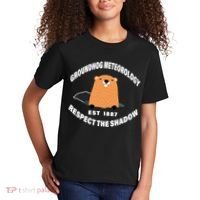 Groundhog Meteorology Respect The Shadow Kids T-Shirt thumb 2