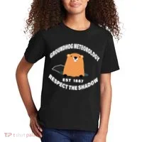 Groundhog Meteorology Respect The Shadow Kids T-Shirt thumb 2