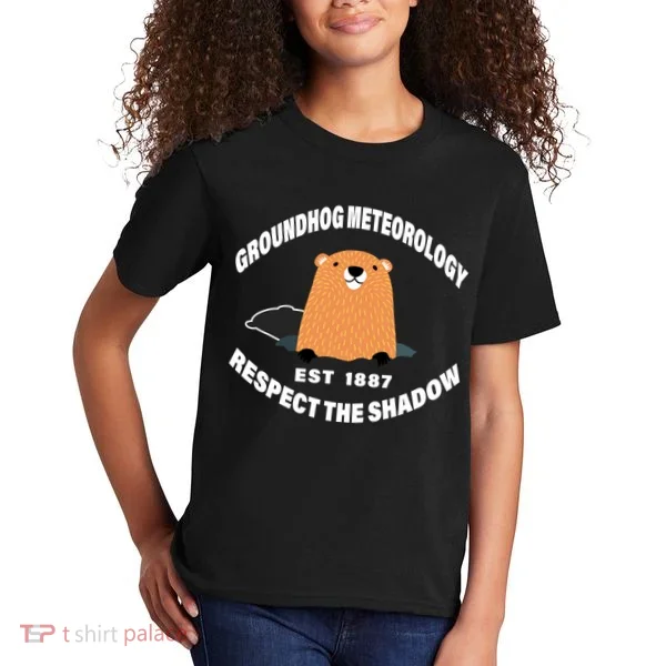 Groundhog Meteorology Respect The Shadow Kids T-Shirt