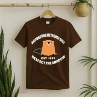 Groundhog Meteorology Respect The Shadow T-Shirt thumb 2