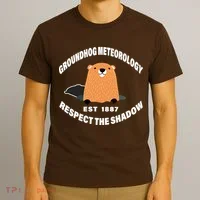 Groundhog Meteorology Respect The Shadow T-Shirt thumb 3