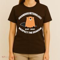 Groundhog Meteorology Respect The Shadow T-Shirt thumb 4