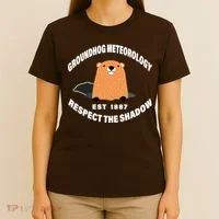 Groundhog Meteorology Respect The Shadow T-Shirt thumb 4