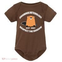 Groundhog Meteorology Respect The Shadow Baby Bodysuit thumb 0