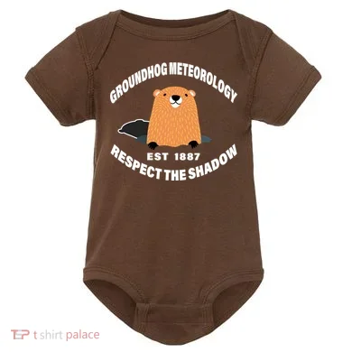 Groundhog Meteorology Respect The Shadow Baby Bodysuit