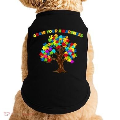 Grow Your Awareness Autism Puzzle Tree Doggie Tank