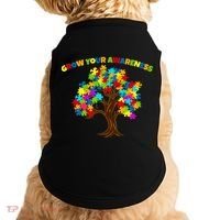 Grow Your Awareness Autism Puzzle Tree Doggie Tank thumb 0