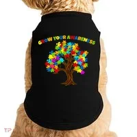 Grow Your Awareness Autism Puzzle Tree Doggie Tank thumb 0