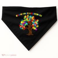 Grow Your Awareness Autism Puzzle Tree USA-Made Doggie Bandana thumb 0