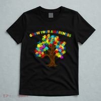 Grow Your Awareness Autism Puzzle Tree T-Shirt thumb 5