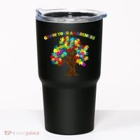 Grow Your Awareness Autism Puzzle Tree Tumbler thumb 0