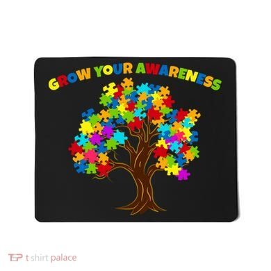 Grow Your Awareness Autism Puzzle Tree Mousepad
