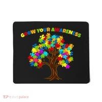 Grow Your Awareness Autism Puzzle Tree Mousepad thumb 0