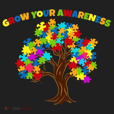 Grow Your Awareness Autism Puzzle Tree Sport-Tek Posi-UV Pro Polo