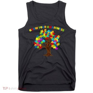 Grow Your Awareness Autism Puzzle Tree Tank Top