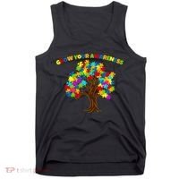 Grow Your Awareness Autism Puzzle Tree Tank Top thumb 0