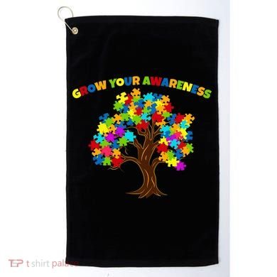 Grow Your Awareness Autism Puzzle Tree Golf Towel
