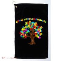Grow Your Awareness Autism Puzzle Tree Golf Towel thumb 0