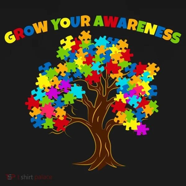 Grow Your Awareness Autism Puzzle Tree Tote Bag