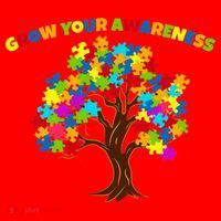 Grow Your Awareness Autism Puzzle Tree Santa Hat thumb 1
