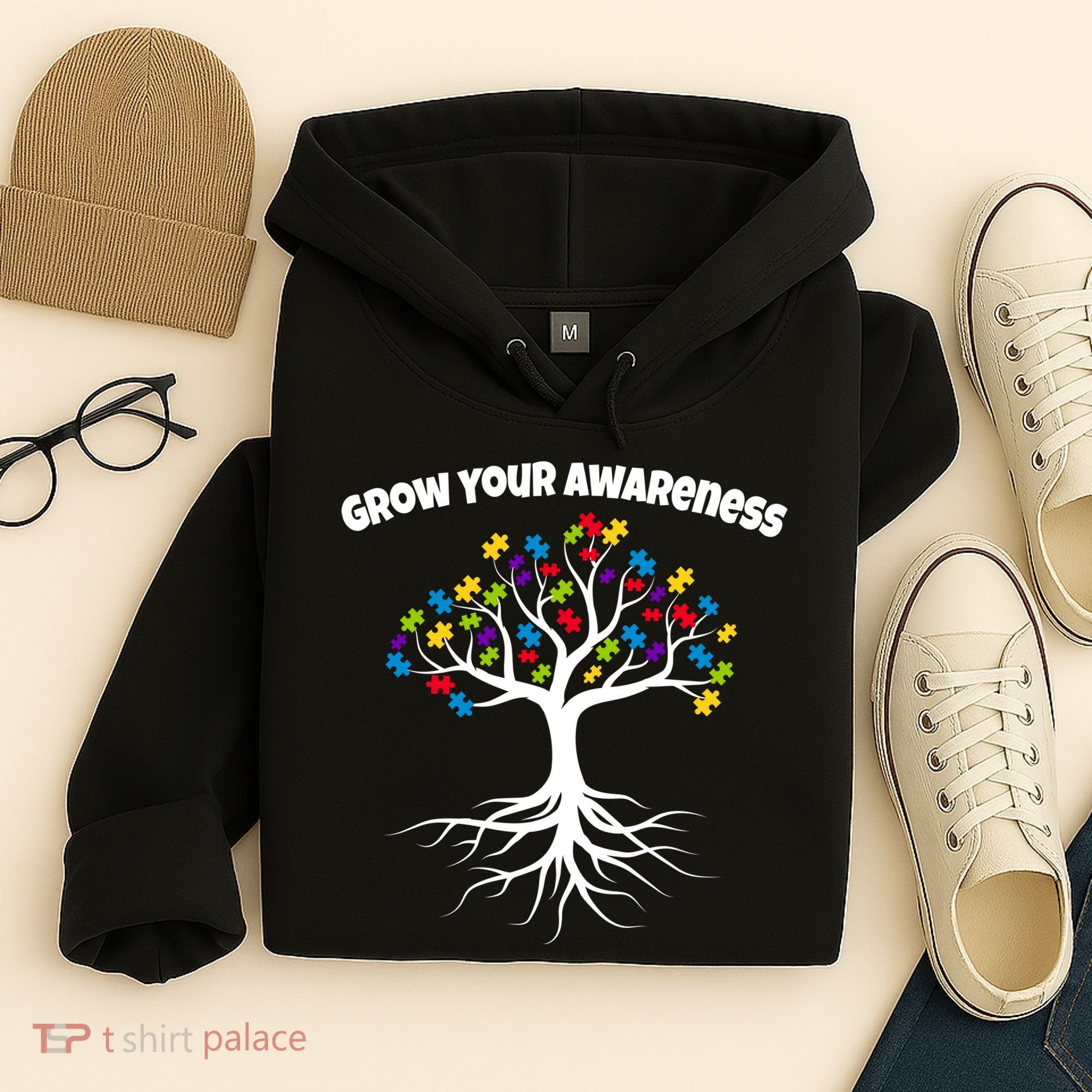 Grow Your Awareness Tree Roots Hoodie